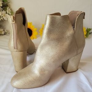 ALDO gold booties